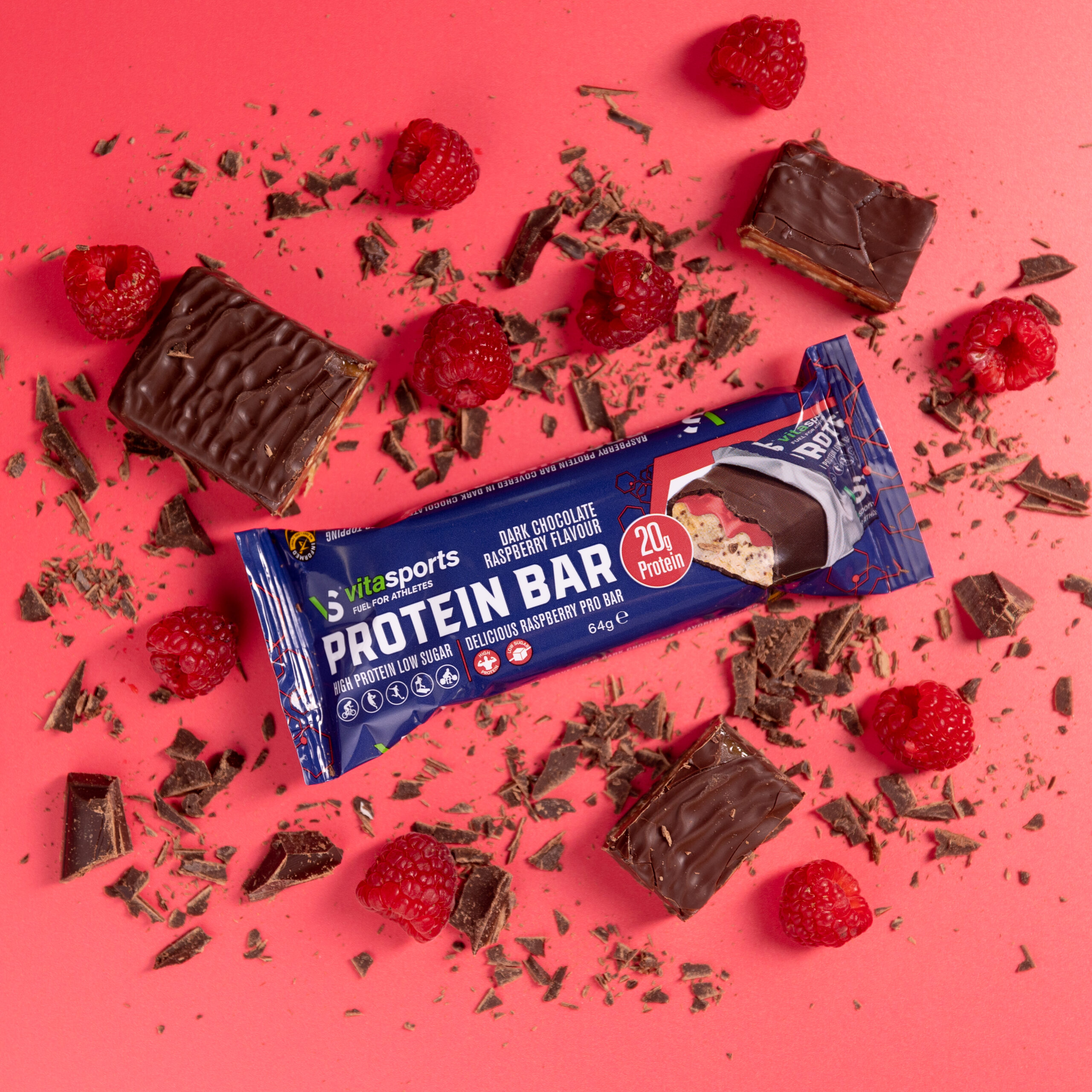 Raspberry Protein Bar (6 Pack/12 Pack) - Image 2